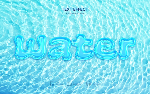 Effetto di testo a goccia d'acqua