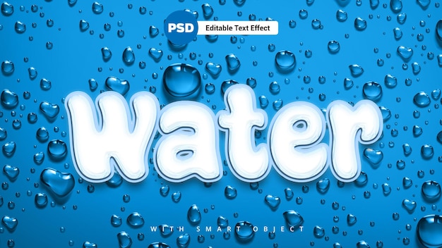 Effetto di testo ad acqua di cartoni animati