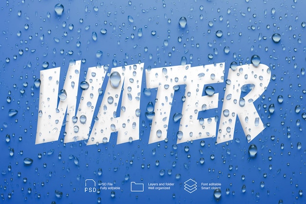 Effetto di testo ad acqua estremamente bello