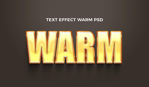 Effetto di testo caldo in colore dorato