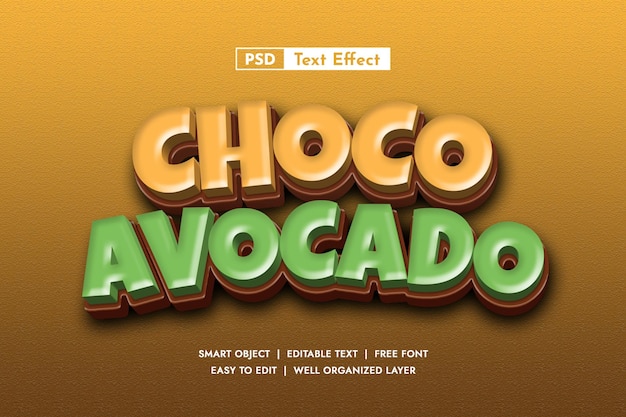 Effetto di testo choco avocado