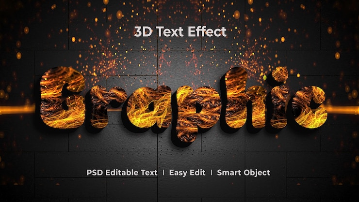 PSD effetto di testo colorato modificabile