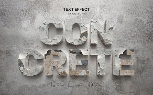 Effetto di testo concreto