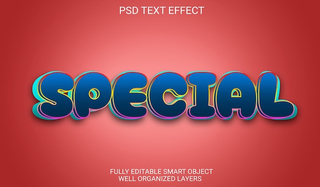 Effetto di testo dell'offerta speciale PSD