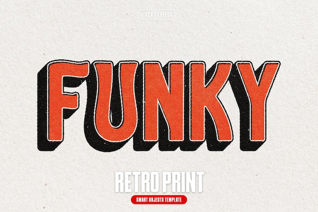 Effetto di testo di stampa retro