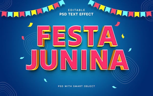 Effetto di testo Festa Junina