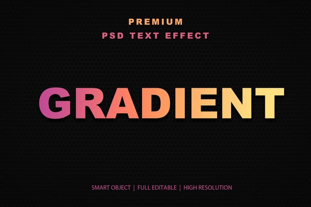 Effetto di testo gradiente modificabile
