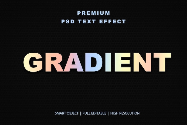 Effetto di testo gradiente modificabile