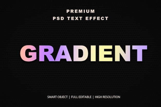 Effetto di testo gradiente modificabile