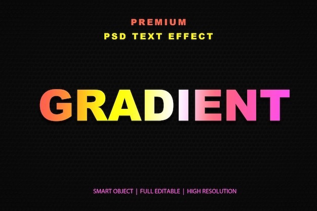 Effetto di testo gradiente modificabile