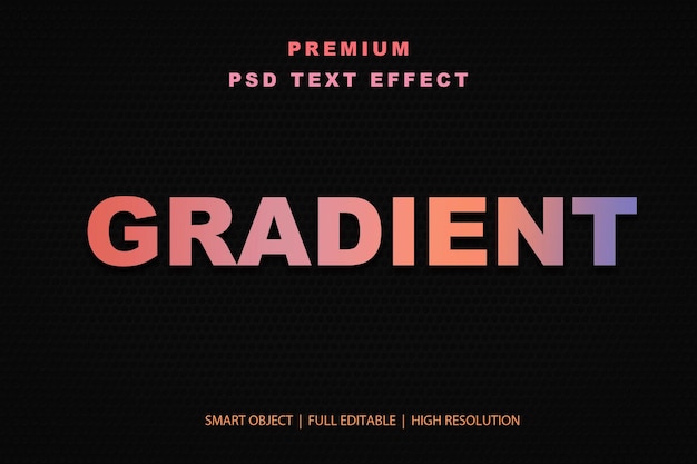 Effetto di testo gradiente modificabile