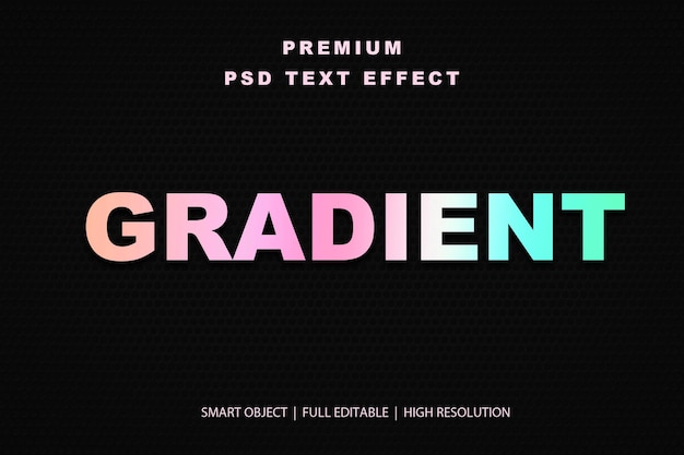 Effetto di testo gradiente modificabile