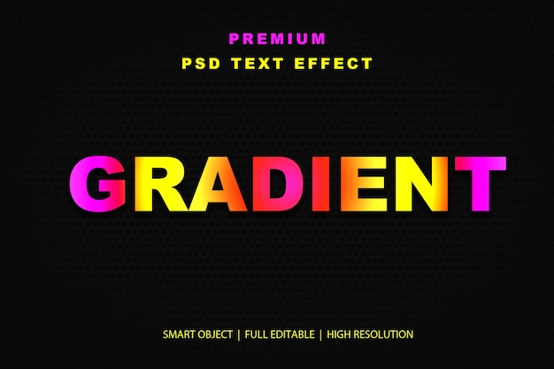 Effetto di testo gradiente modificabile