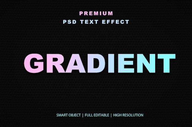Effetto di testo gradiente modificabile