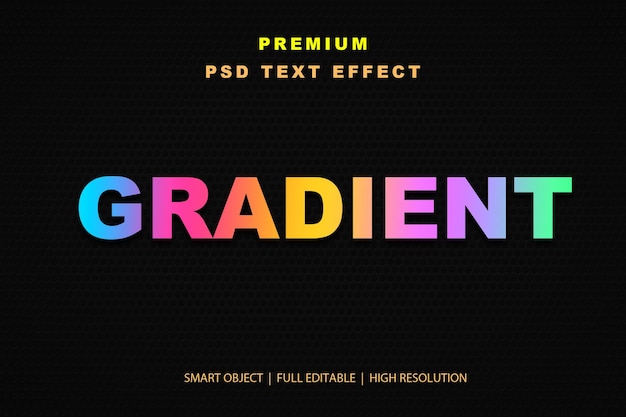 Effetto di testo gradiente modificabile