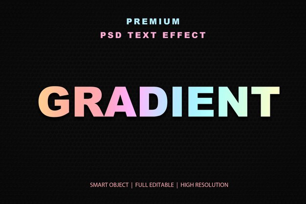 Effetto di testo gradiente modificabile