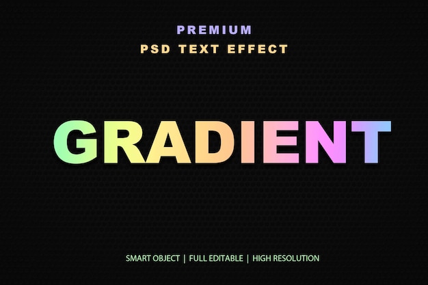 Effetto di testo gradiente modificabile