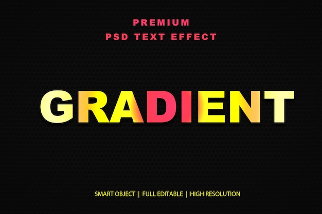 Effetto di testo gradiente modificabile