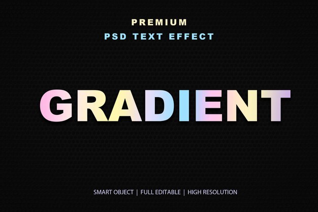 Effetto di testo gradiente modificabile