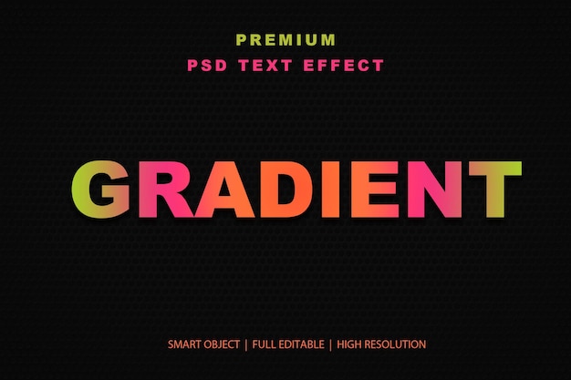 Effetto di testo gradiente modificabile