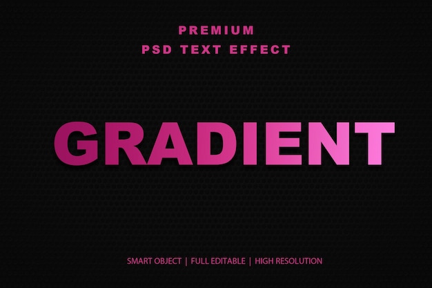 Effetto di testo gradiente modificabile