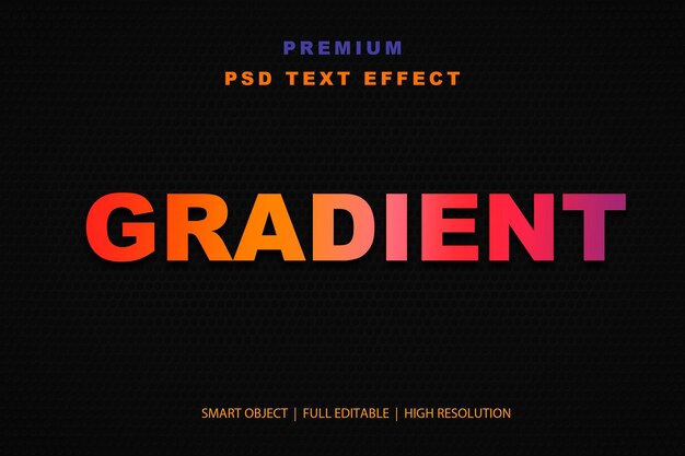 Effetto di testo gradiente modificabile