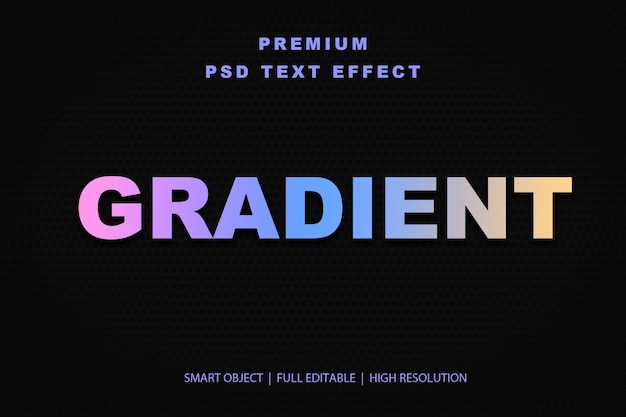 Effetto di testo gradiente modificabile