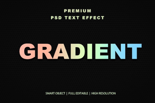 Effetto di testo gradiente modificabile