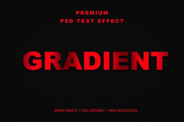Effetto di testo gradiente modificabile