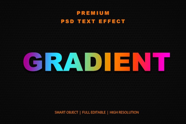 Effetto di testo gradiente modificabile