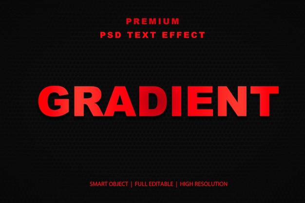 Effetto di testo gradiente modificabile