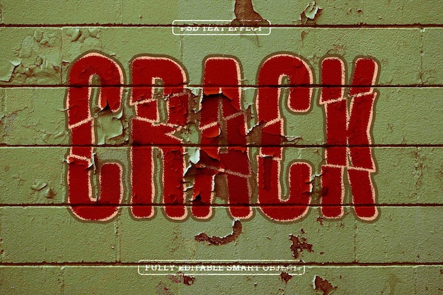 Effetto di testo Grungy Crack Paint