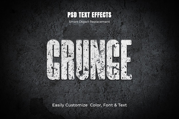 Effetto di testo Grungy modificabile