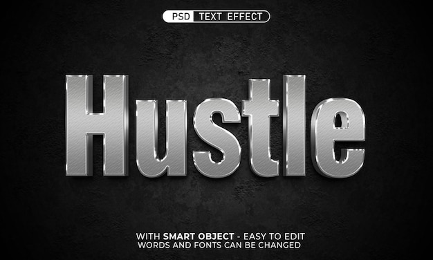 Effetto di testo Hustle in stile 3D