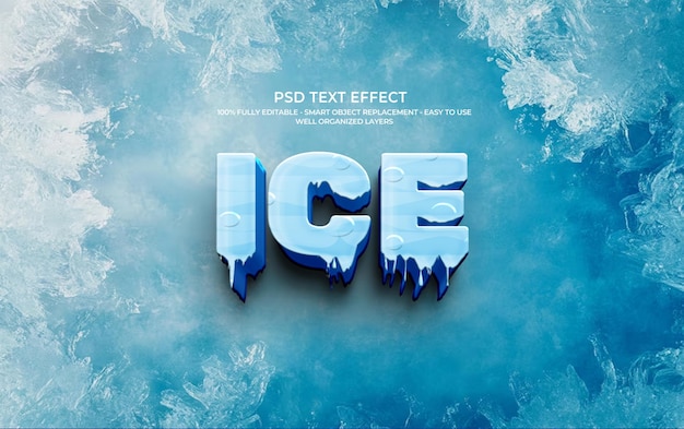 Effetto di testo Ice PSD