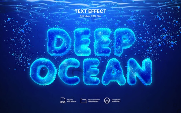 Effetto di testo in mare profondo