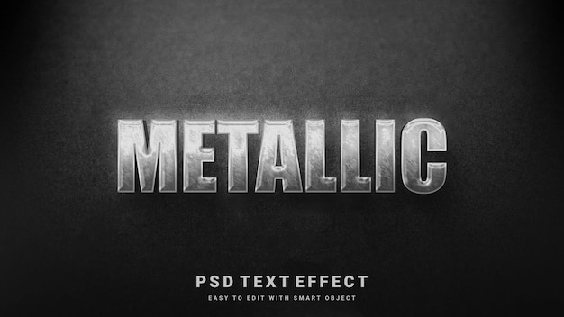 Effetto di testo metallico creativo