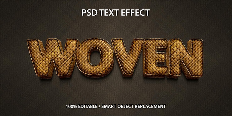 Effetto di testo modificabile 3d tessuto Premium
