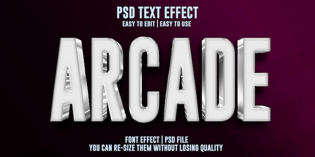 effetto di testo modificabile arcade 3D