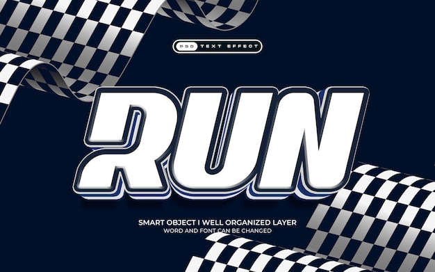 Effetto di testo modificabile di Cartoon Run