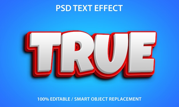 Effetto di testo modificabile Vero