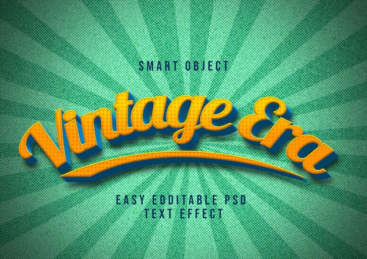 PSD effetto di testo modificabile vintage