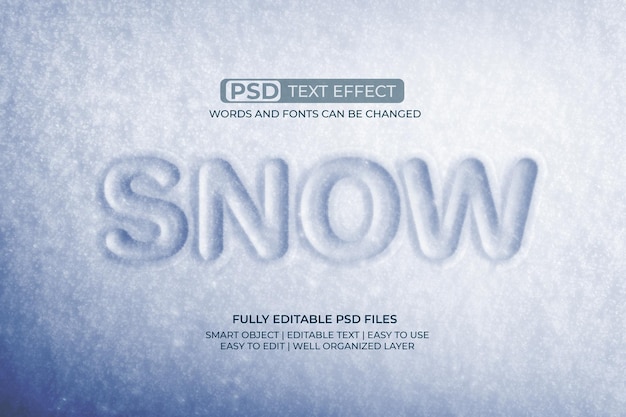 effetto di testo neve