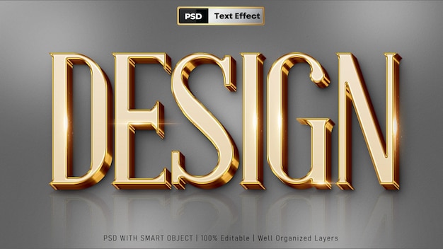 Effetto di testo oro 3d