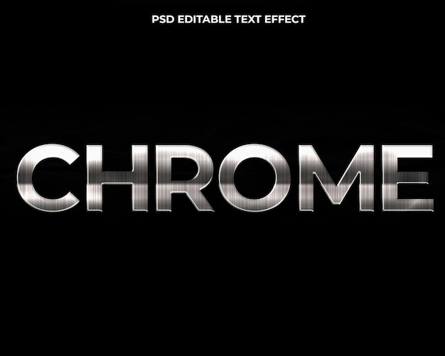 Effetto di testo PSD di Photoshop Metal