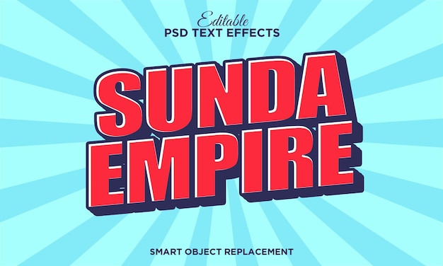 Effetto di testo retro dell'Impero Sunda