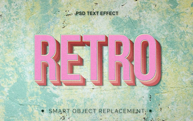 Effetto di testo retrò vintage realistico