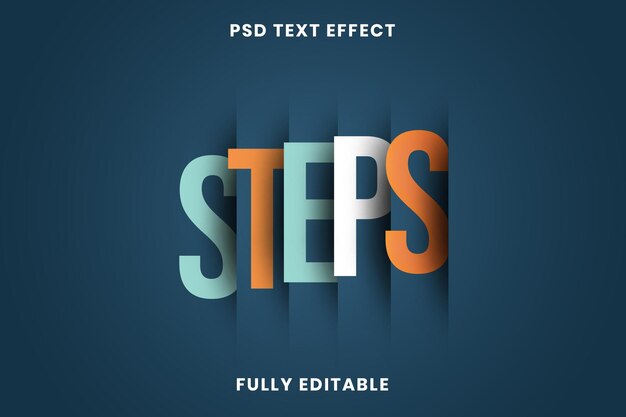 Effetto di testo Steps moderni