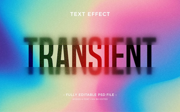 Effetto di testo transitorio