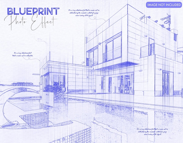 Effetto foto blueprint